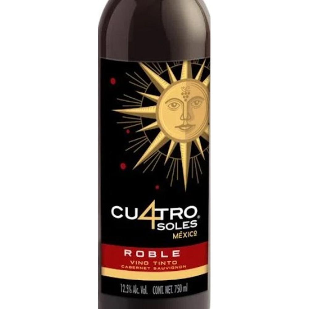 Pack de 4 Vino Tinto Cuatro Soles Roble Cabernet Sauv 750 ml