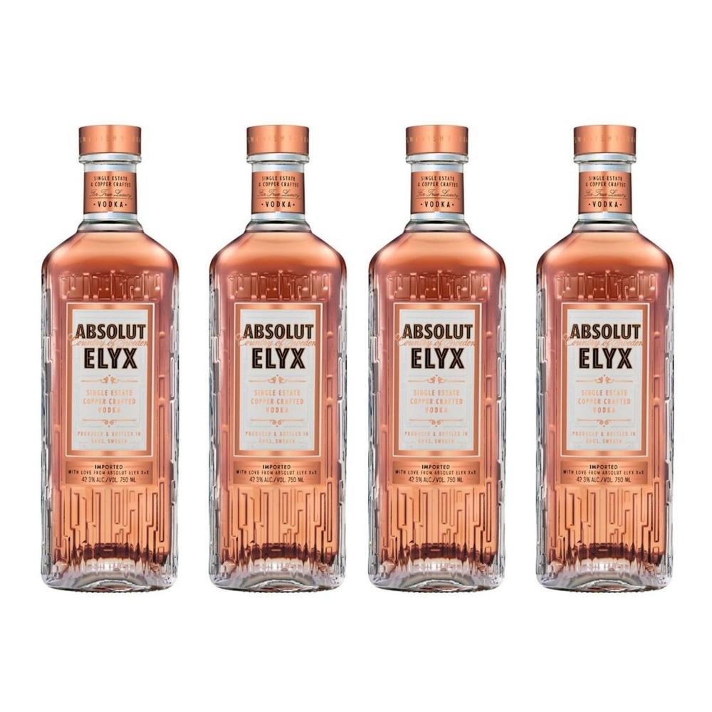Pack de 4 Vodka Absolut Elix Edición Especial 750 ml