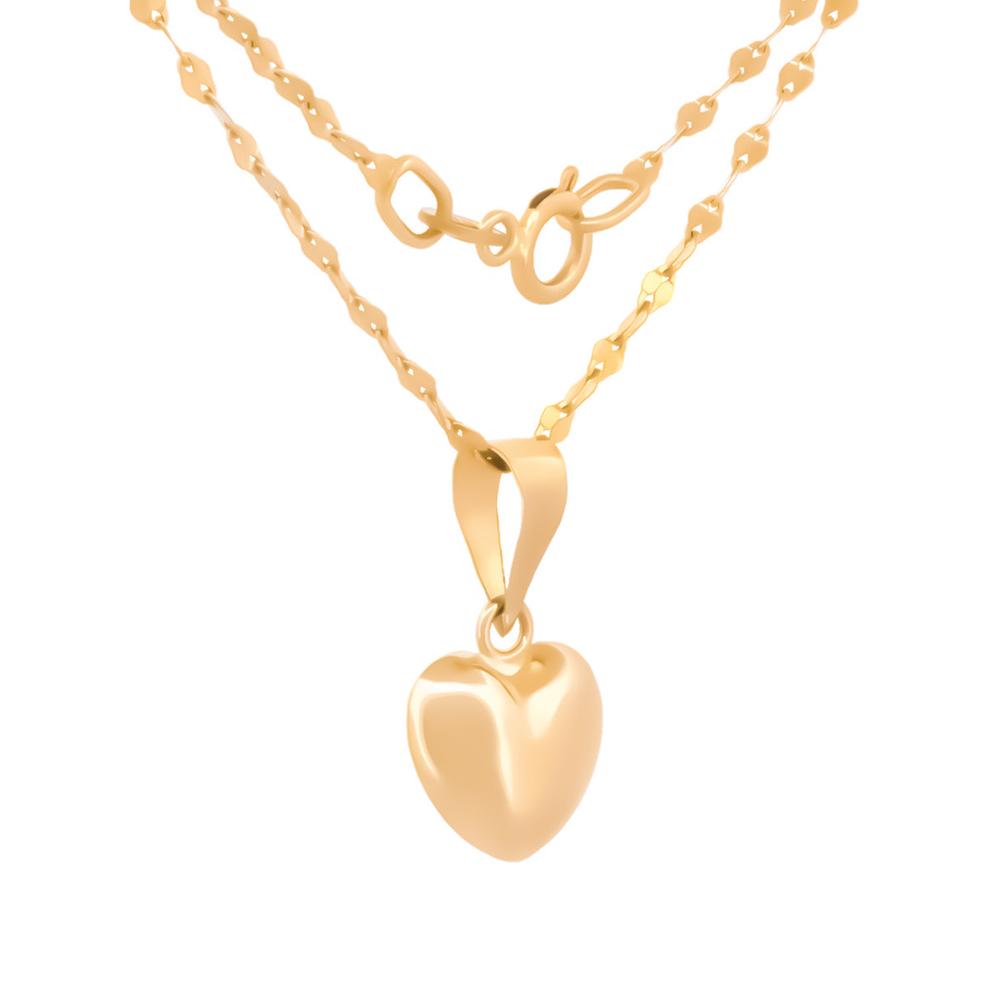 Cadena Gargantilla Dama Corazón Oro 10k Sólido