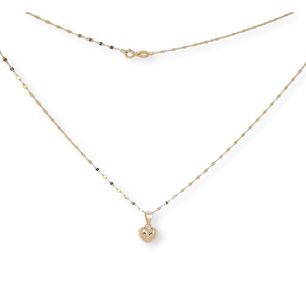 Cadena Gargantilla Dama Corazón Oro 10k Sólido