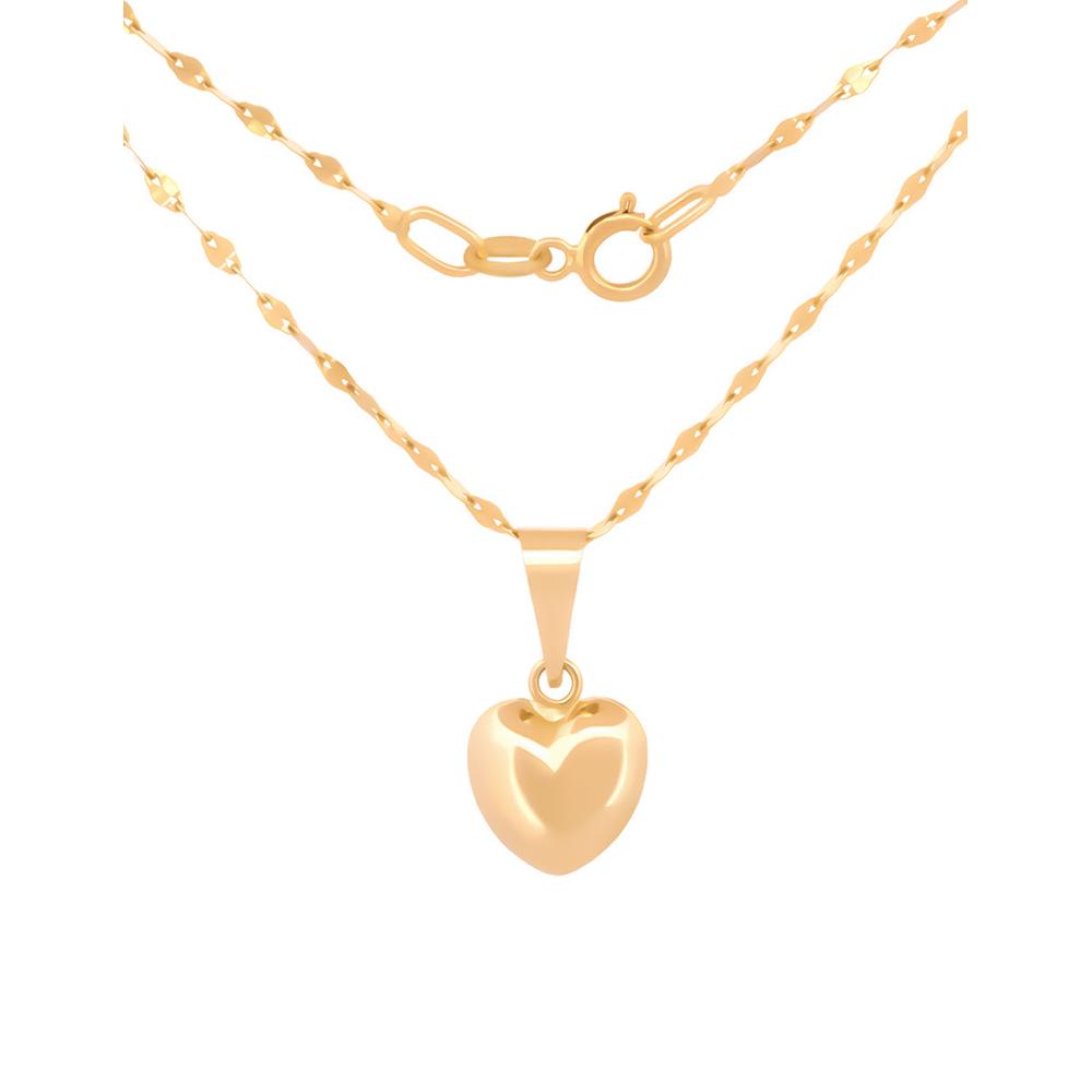 Cadena Gargantilla Dama Corazón Oro 10k Sólido