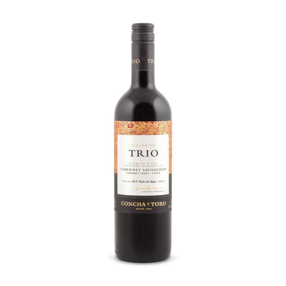 Pack de 6 Vino Tinto Trio Cabernet Sauvignon Shiraz Cabernet Franc 750 ml