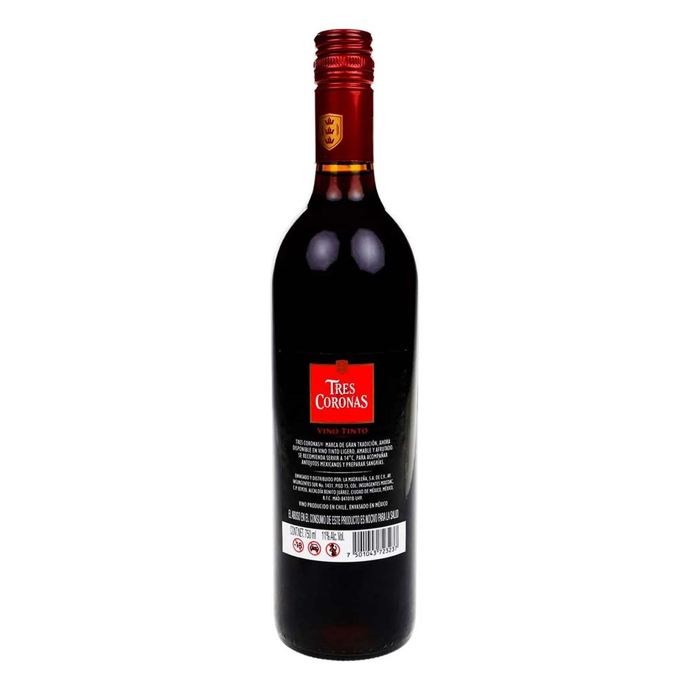 Pack de 2 Vino Tinto Tres Coronas Afrutado 750 ml
