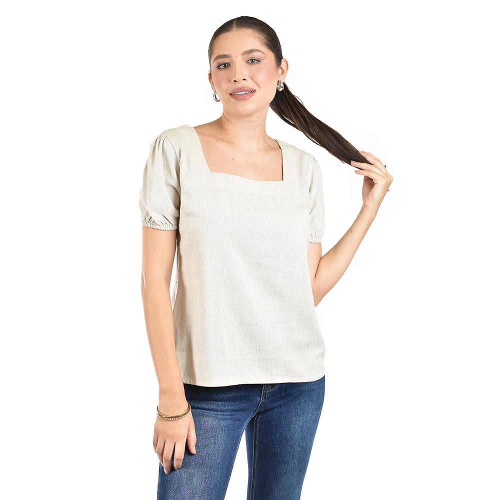 Blusa juvenil escote cuadrado Roman Fashion, 617 (Arena)