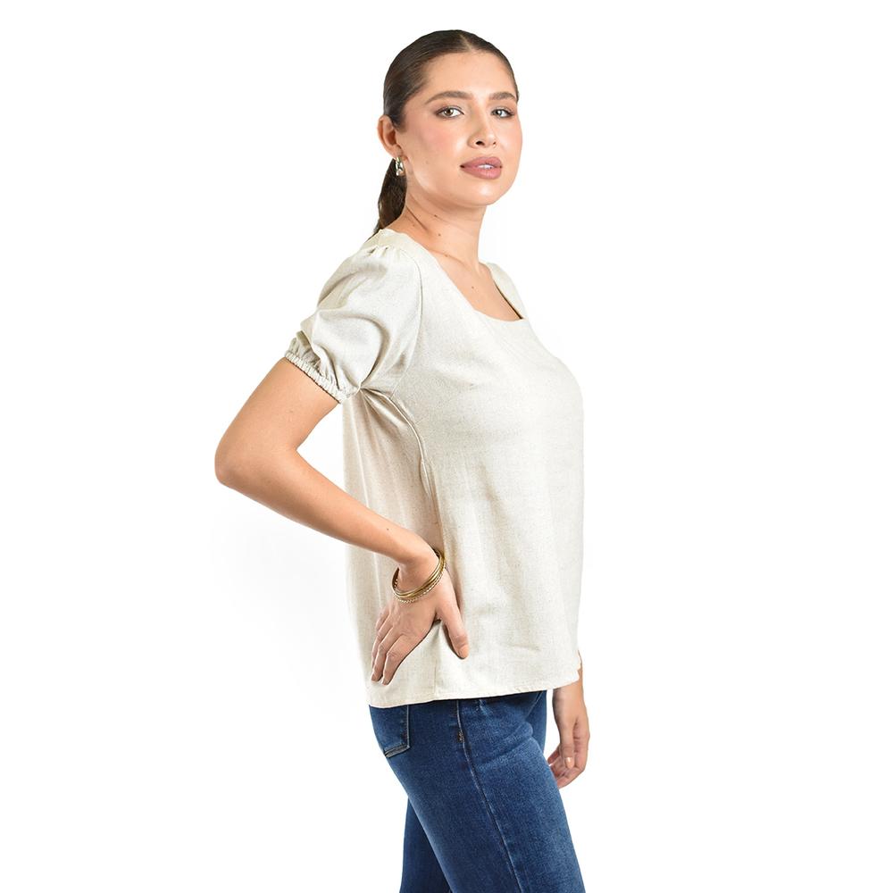 Blusa juvenil escote cuadrado Roman Fashion, 617 (Arena)