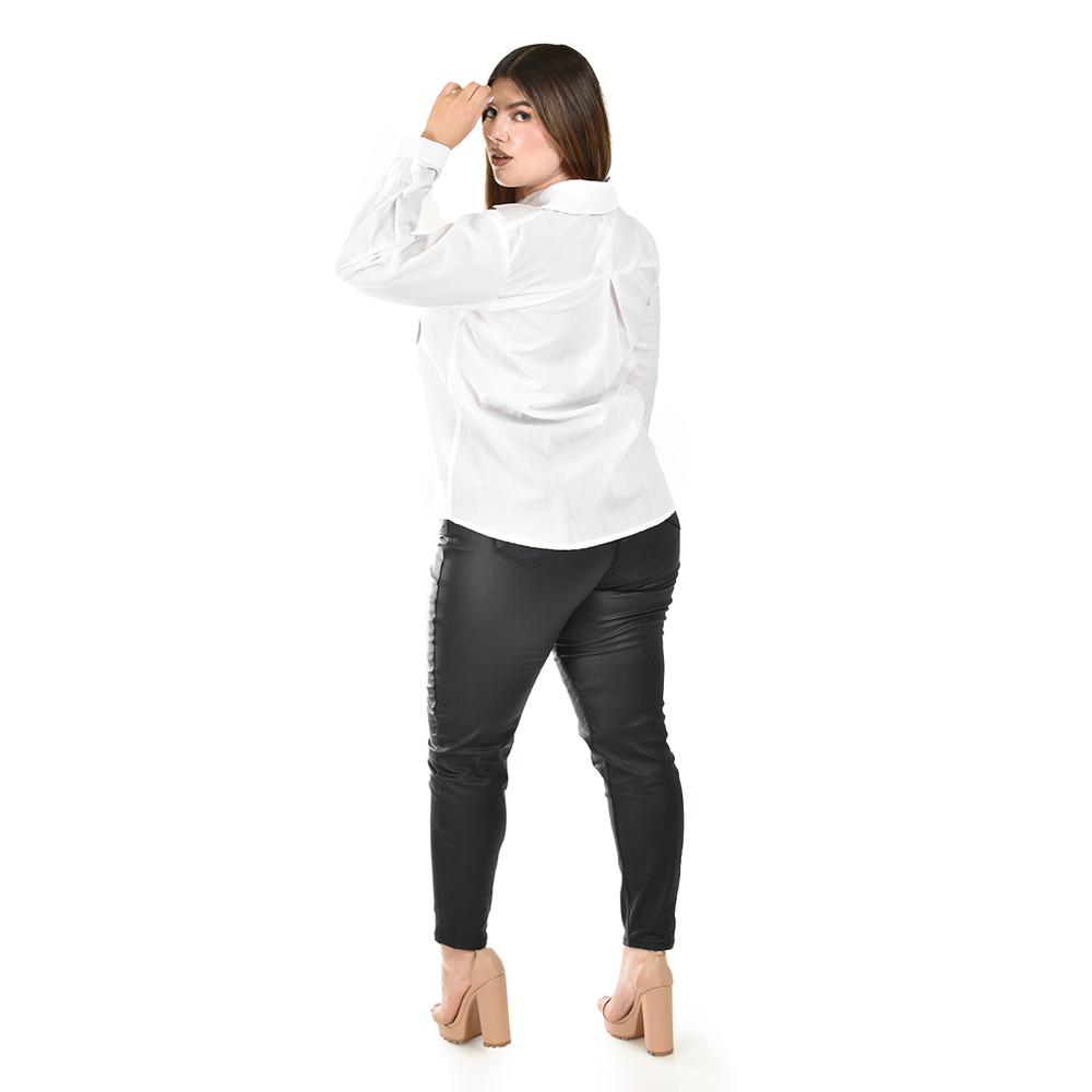 Camisa de algodon "LOVE" Roman Fashion /Tallas Extras, 603 (Blanco)