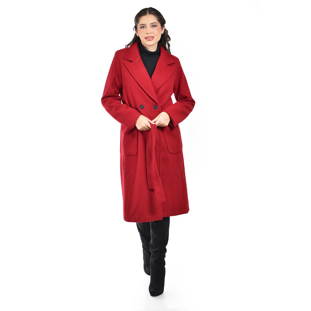 Abrigo largo con cinto Roman Fashion /Juvenil, 3013 (Rojo)