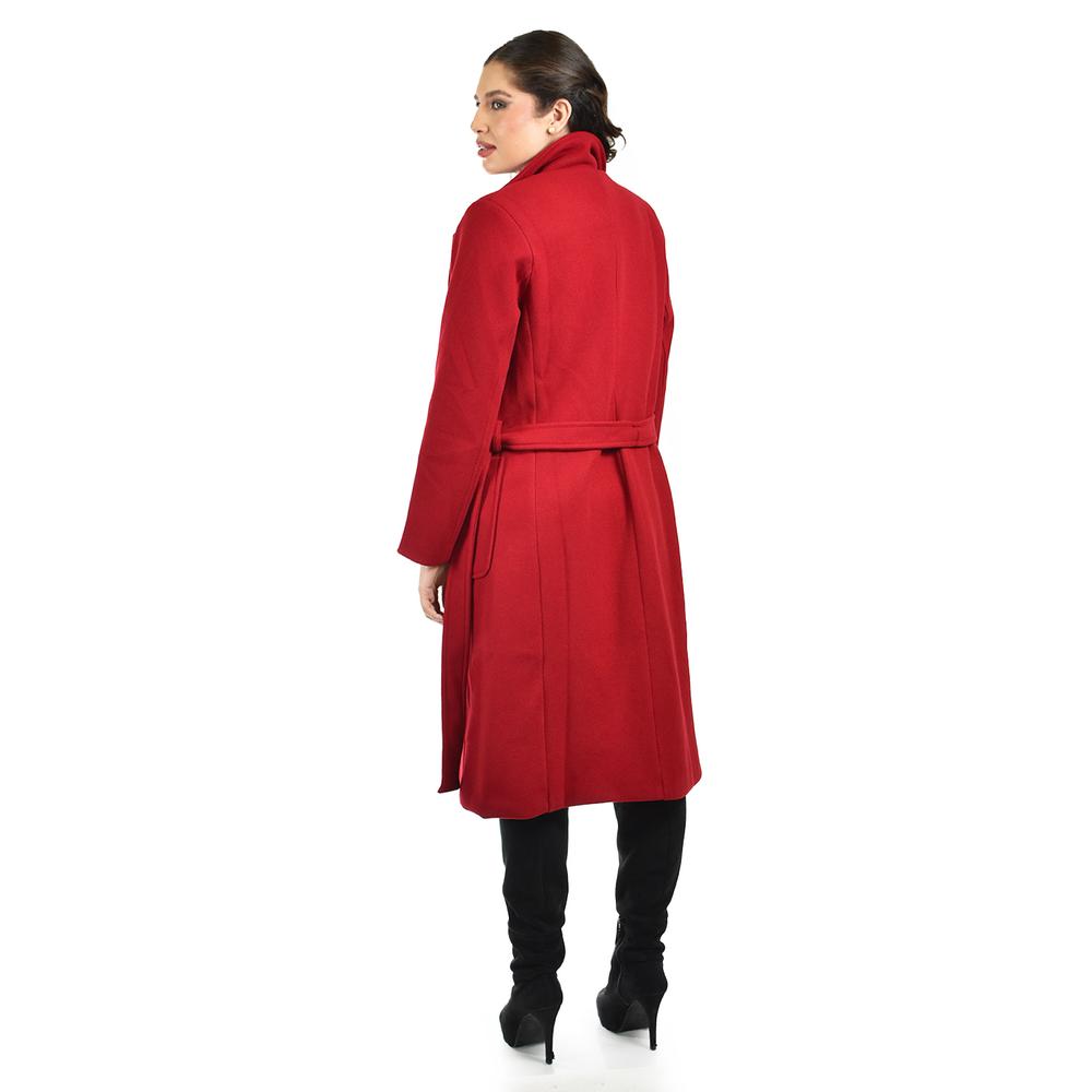 Abrigo largo con cinto Roman Fashion /Juvenil, 3013 (Rojo)