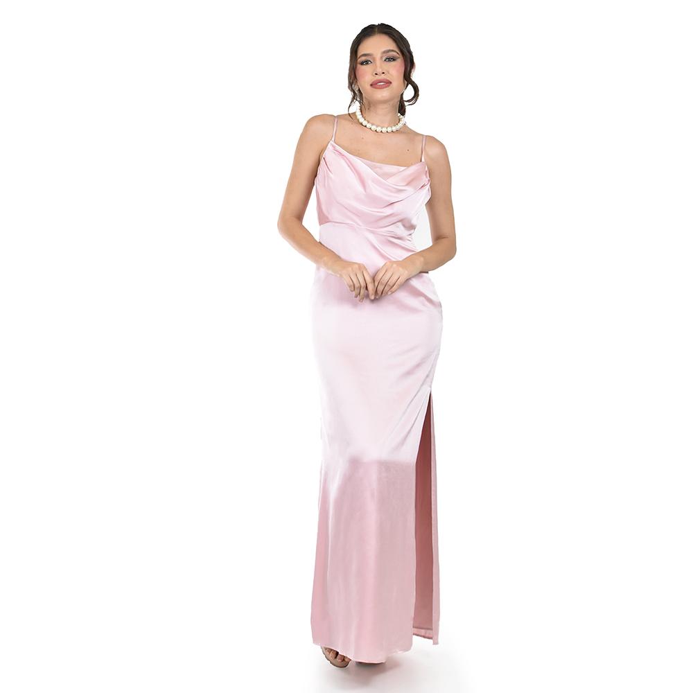 Vestido de escote drapeado Roman Fashion /Juvenil, 2005 (Palo de rosa)