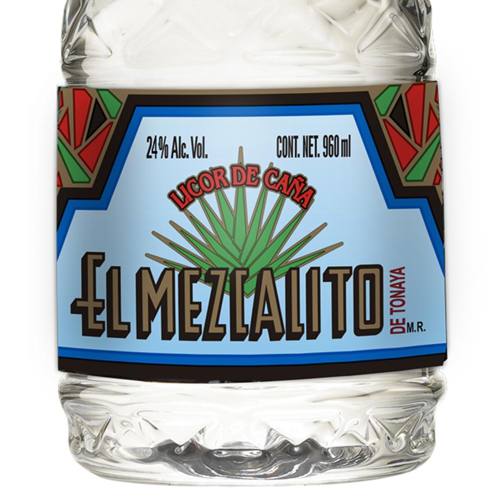 Caja de 12 Licor De Caña El Mezcalito Blanco 960 ml