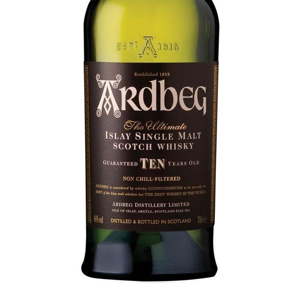 Whisky Ardbeg Single Malt 10 Años 750 ml