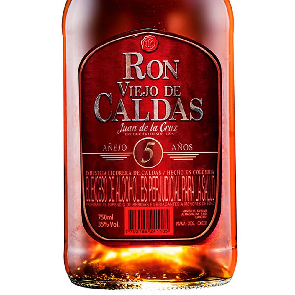 Caja de 12 Ron Viejo De Caldas Añejo 5 Años 750 ml