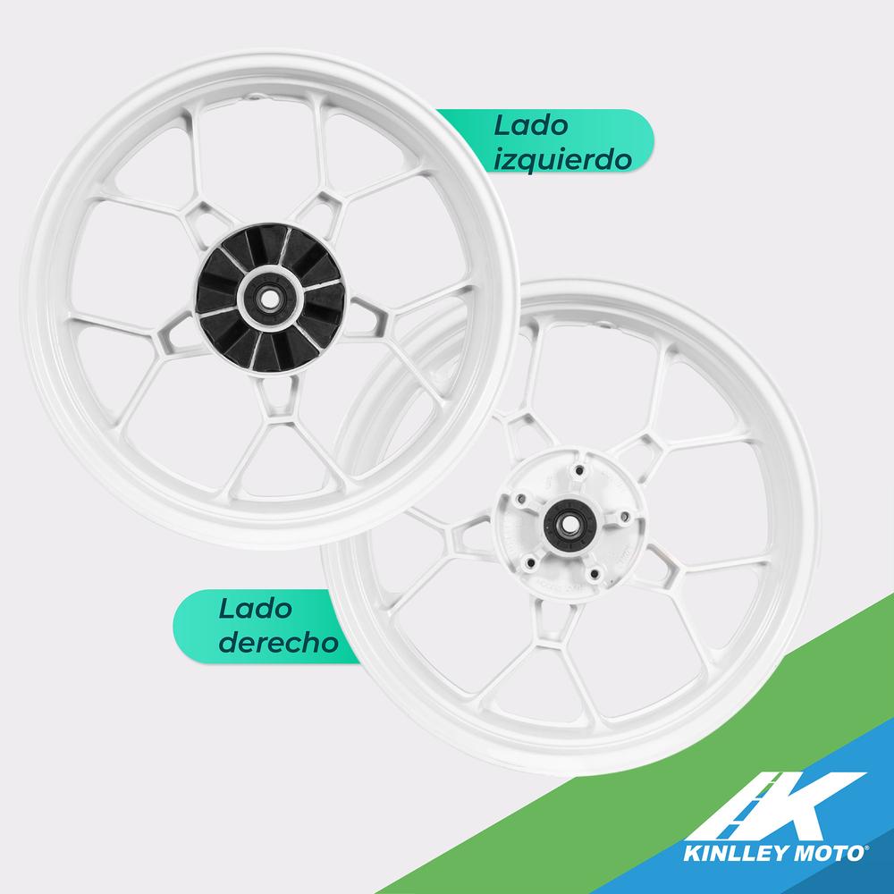 Rin Completo Trasero 4.0x17 Moto Vort-X200 Blanco Kinlley