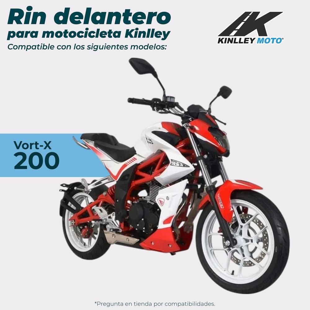 Rin Completo Trasero 4.0x17 Moto Vort-X200 Blanco Kinlley