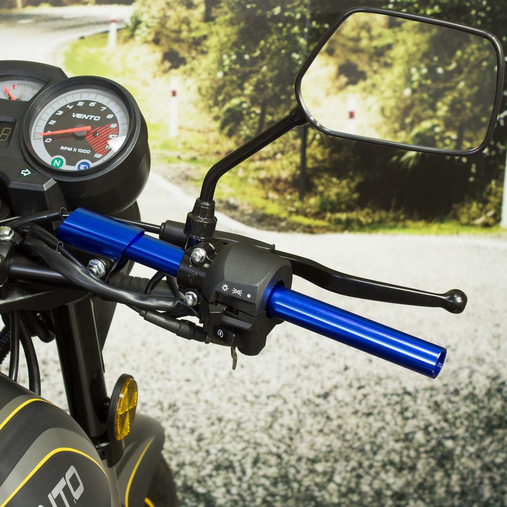 Manubrio Deportivo Universal Posiciones Moto Metalico Azul