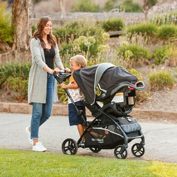 Sistema de viaje para compras 5 en 1 Sit N Stand® de Baby Trend con asiento infantil para auto Ally 35, Spectra.