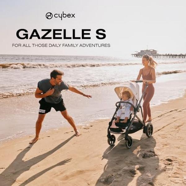 Cybex Gazelle S - Cochecito todo en uno para bebés y niños pequeños con más de 20 configuraciones modulares, reclinación ergonómica casi plana, cesta para la compra y plegado compa.