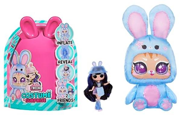Disfraz de muñeca de moda LOL Surprise Tweens Aya Cherry con disfraz de conejito azul inflable y múltiples sorpresas que incluyen fabulosos accesorios y modas. Gran regalo para niñ.