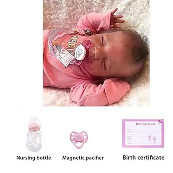 JC Toys - La Baby | Muñeca bebé caucásica de 40 cm, cuerpo blando mediano | Lavable | Conjunto rosa extraíble con gorro y chupete | Para niños a partir de 12 meses.