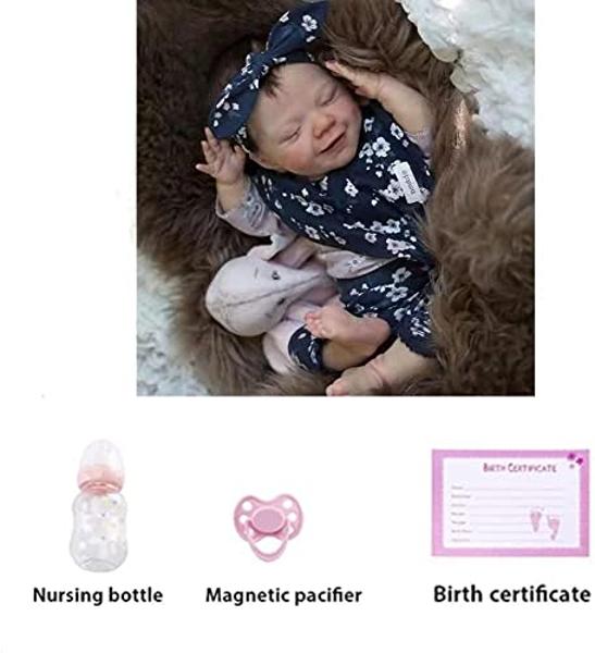 Muñecas bebé renacidas Zlgkjk, muñecas bebé recién nacidas realistas de 45 cm con cuerpo completo de silicona y vinilo suave, muñecas bebé realistas para niñas, set de regalo para .