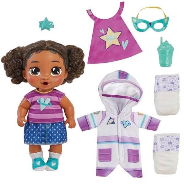 Muñeca de juego Baby Alive Super BFF Tilly Tinker con cabello negro, 28 cm, para vestir, para niñas y niños de 3 años en adelante (Exclusivo de Amazon).