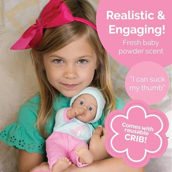 Adora Sweet Baby - Muñeca bebé suave y tierna de 28 cm, características realistas, aroma delicado, lavable a máquina, ligera y fácil de sostener | Adorable compañera de juegos (niñ.