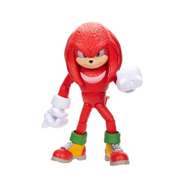 Figuras de acción de Sonic The Hedgehog de la película Sonic 3. Figura de juguete coleccionable de Knuckles de 5 pulgadas, altamente articulada para niños y niñas. Producto con lic.