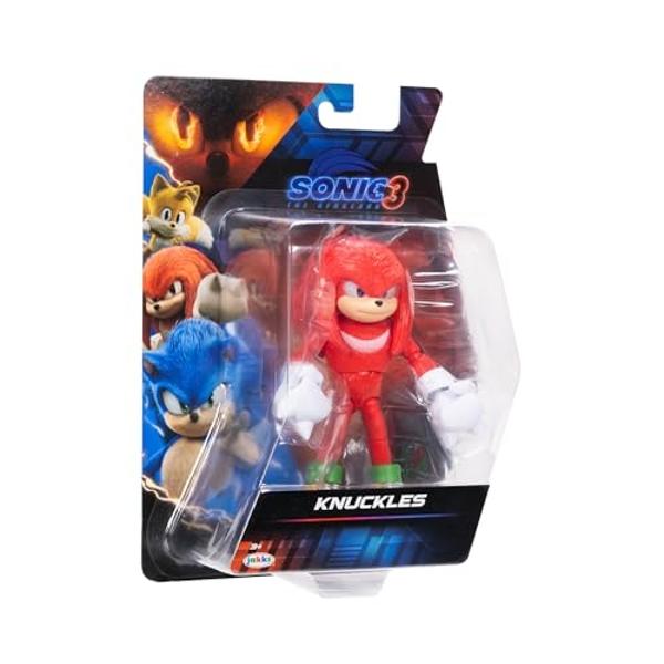 Figuras de acción de Sonic The Hedgehog de la película Sonic 3. Figura de juguete coleccionable de Knuckles de 5 pulgadas, altamente articulada para niños y niñas. Producto con lic.