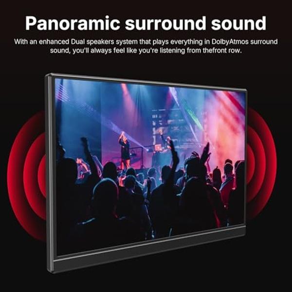 Monitor portátil WGK de 15,6 pulgadas, 1080P, USB-C, HDMI, ultrafino, para viajes, con soporte para portátil, PC, Mac, teléfono, PS, Xbox, Switch, monitor para juegos IPS delgado, .