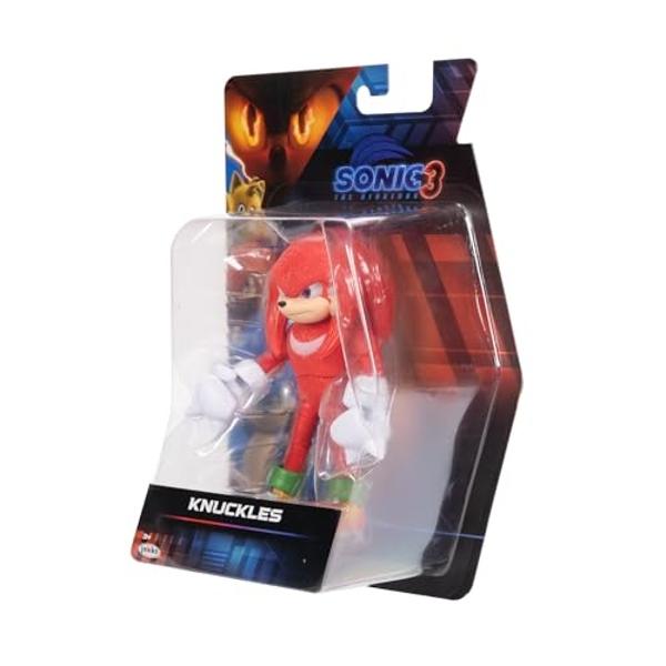 Figuras de acción de Sonic The Hedgehog de la película Sonic 3. Figura de juguete coleccionable de Knuckles de 5 pulgadas, altamente articulada para niños y niñas. Producto con lic.