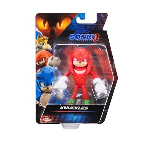 Figuras de acción de Sonic The Hedgehog de la película Sonic 3. Figura de juguete coleccionable de Knuckles de 5 pulgadas, altamente articulada para niños y niñas. Producto con lic.