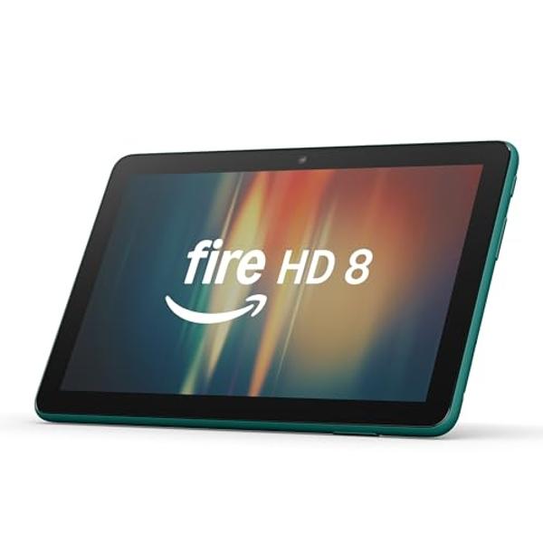 Tableta Amazon Fire HD 8, pantalla HD de 8", 3 GB de memoria, 32 GB, diseñada para entretenimiento portátil, color Esmeralda (versión 2024).
