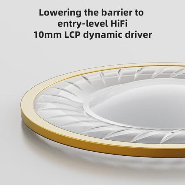 FiiO/JadeAudio JD1 - Auriculares intraaurales estéreo de alto rendimiento con controlador dinámico, graves HiFi, monitorización de oído, deportivos, para juegos y micrófono (negros.