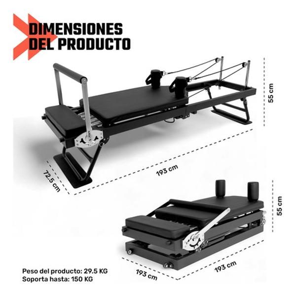 Cama Pilates Reformer Yoga Plegable Fitness 5 Resistencias Centurfit.