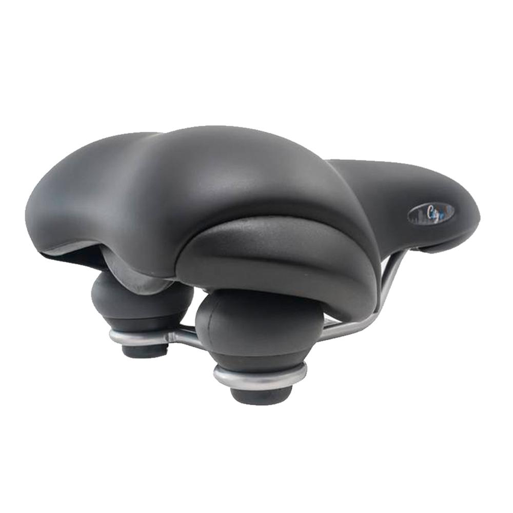 Asiento para bicicleta Selle Royal urbana City gel 25.5x19.3mm negro de resortes y elastomero sin br