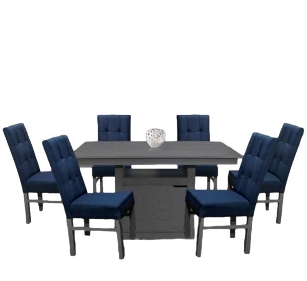 Antecomedor Orne 6 Sillas Gris - Kessa.