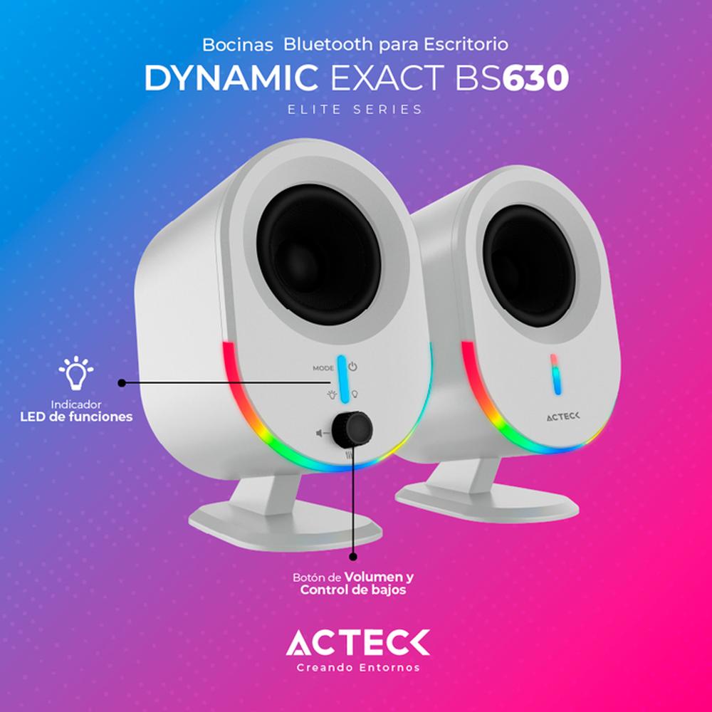 Bocinas ACTECK DYNAMIC EXACT BS630 Inalambrica 20W RMS USB Blanco AC-935876