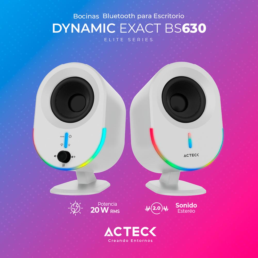 Bocinas ACTECK DYNAMIC EXACT BS630 Inalambrica 20W RMS USB Blanco AC-935876