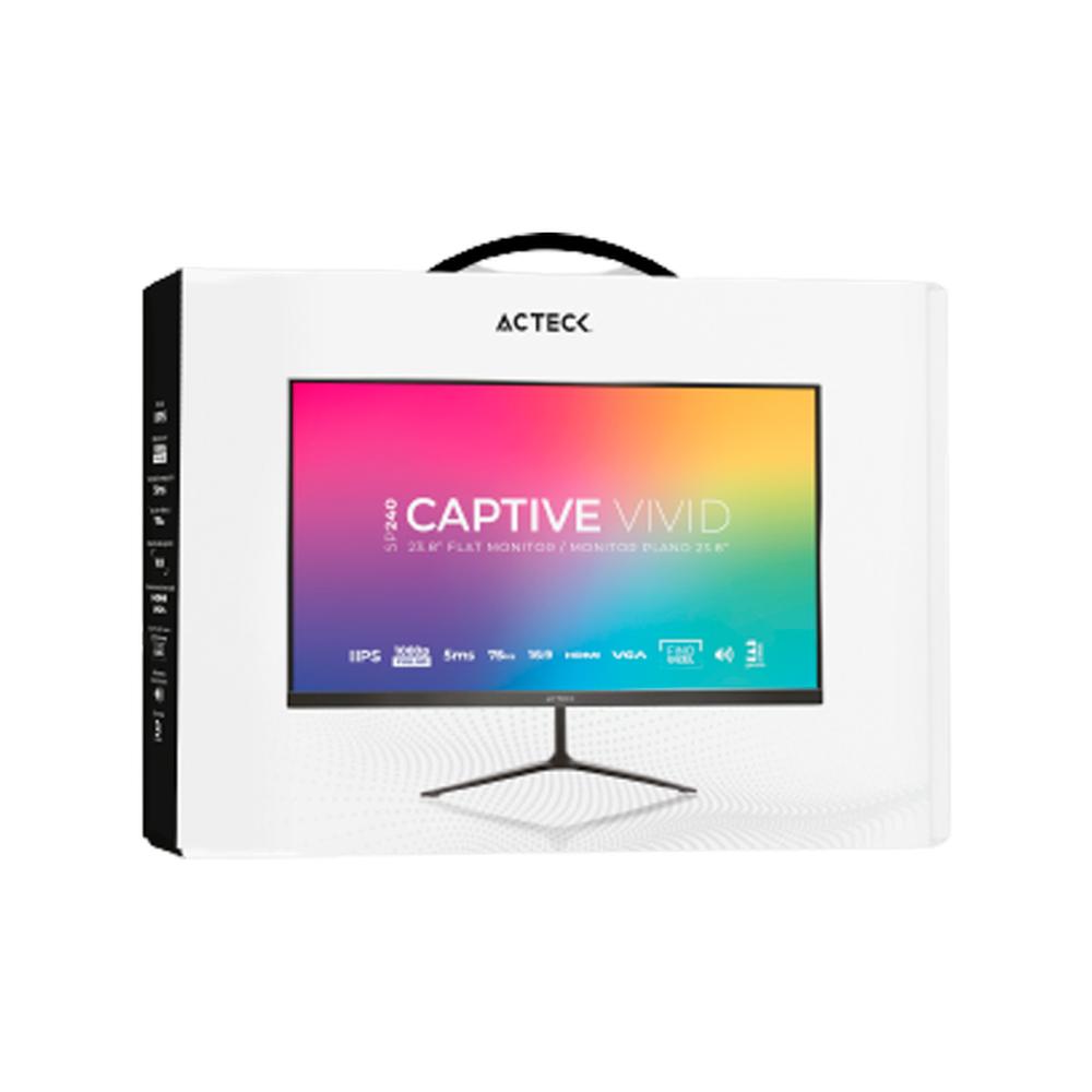 Monitor Gamer 23.8 ACTECK CAPTIVE VIVID SP240 5ms 75Hz Full HD IPS LED VGA HDMI Bocinas AC-933841