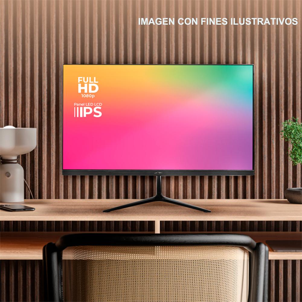 Monitor Gamer 23.8 ACTECK CAPTIVE VIVID SP240 5ms 75Hz Full HD IPS LED VGA HDMI Bocinas AC-933841