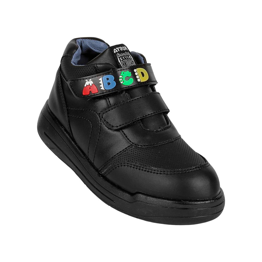 Zapato Niño Escolar Negro Piel Atrom 18603802