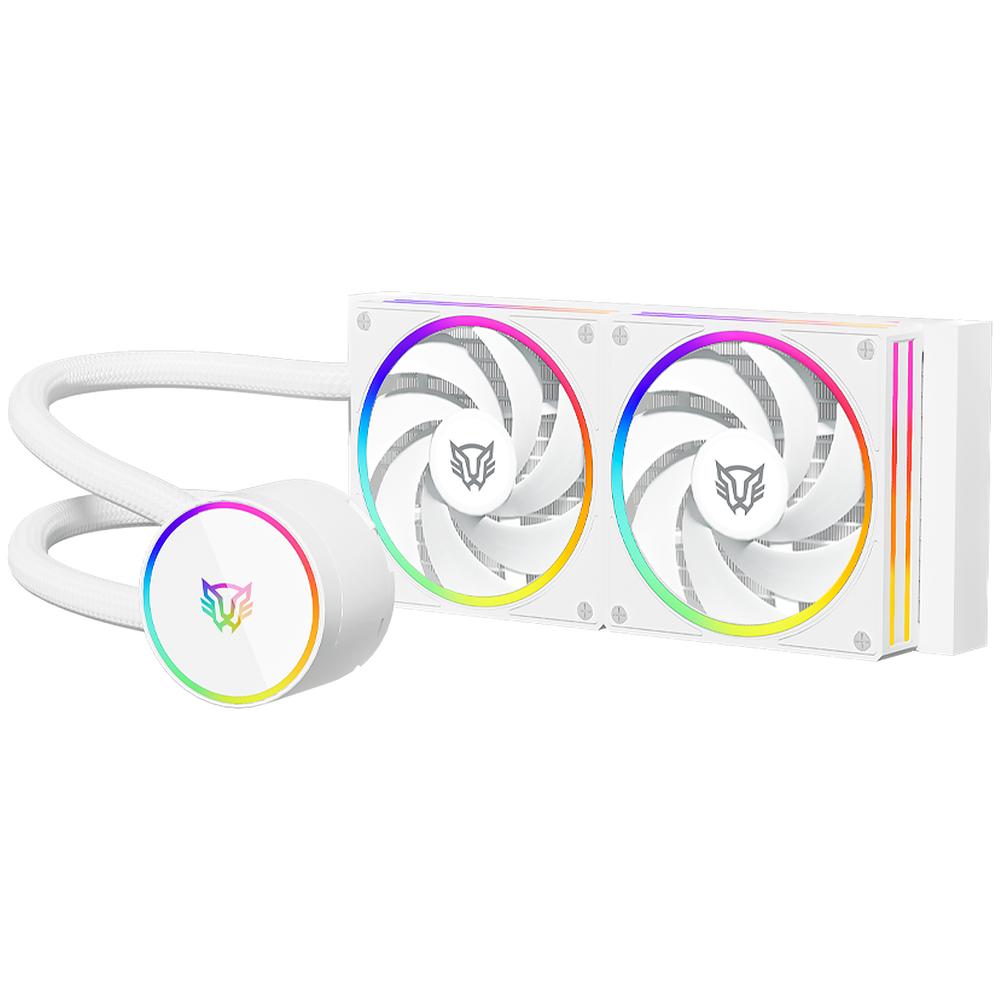 Enfriamiento Liquido BALAM RUSH HYDROX PRO V2 HX24 240mm ARGB 4 Pines 2200 RPM TDP 250w LGA1700 AM5 Blanco BR-941891