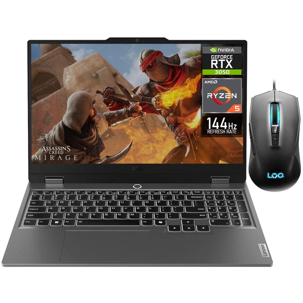 Laptop Gamer LENOVO LOQ 15 NVIDIA GeForce RTX 3050 AMD Ryzen 5 7235HS 16GB RAM 512GB SSD 15.6" Windows 11 Home Teclado en Español + Mouse