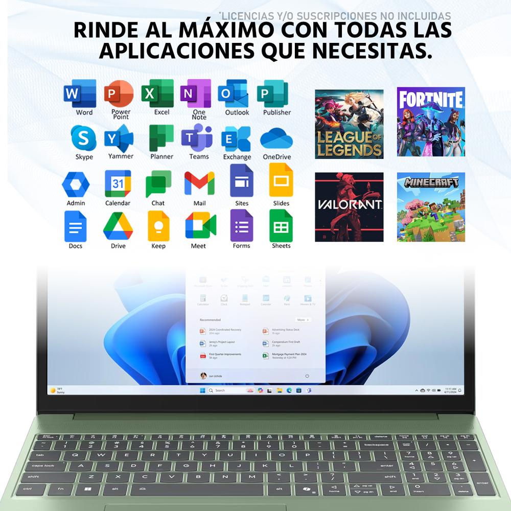 Laptop LENOVO IdeaPad Slim 3 Intel Core i5 13420H 16GB RAM 512GB SSD 15.3" Windows 11 Home Teclado en Español + Mouse DXT