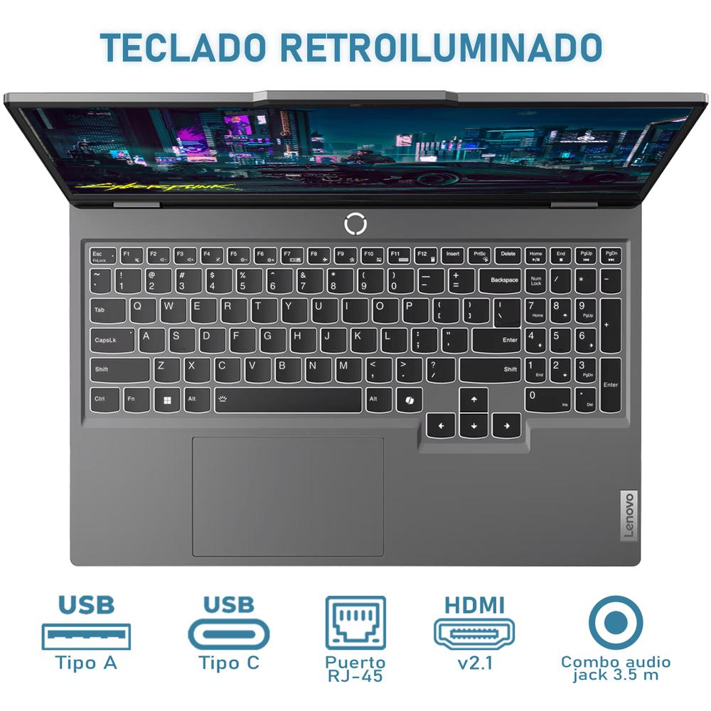 Laptop Gamer LENOVO LOQ NVIDIA GeForce RTX 3050 AMD Ryzen 5 7235HS 16GB RAM 512GB SSD 15.6" Windows 11 Home Teclado en Español + Mouse DXT