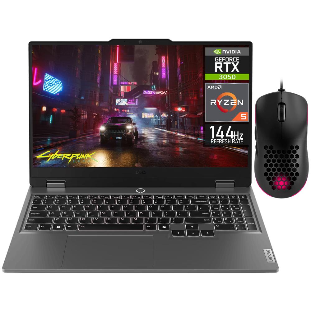 Laptop Gamer LENOVO LOQ NVIDIA GeForce RTX 3050 AMD Ryzen 5 7235HS 16GB RAM 512GB SSD 15.6" Windows 11 Home Teclado en Español + Mouse DXT