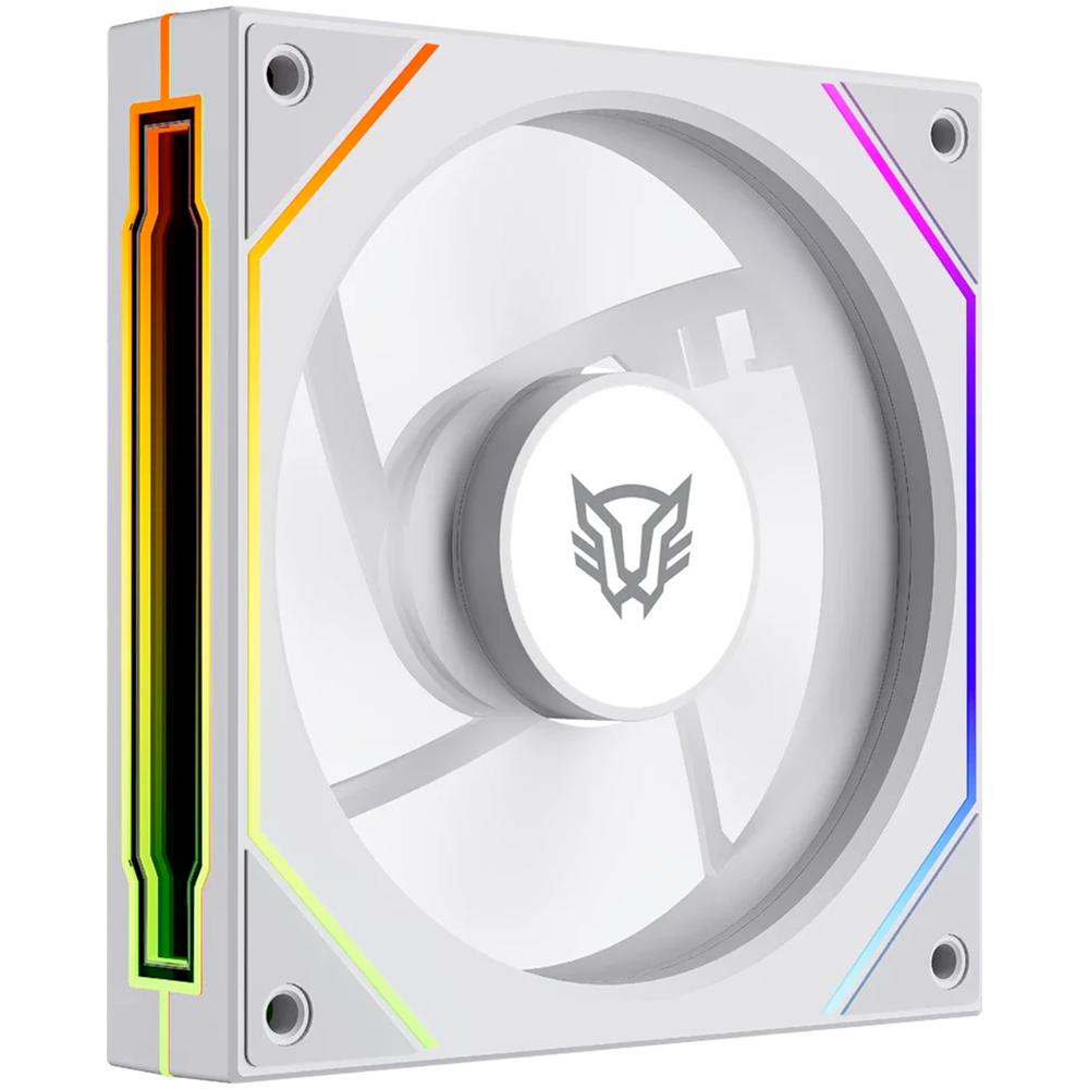 Ventilador Gamer BALAM RUSH EOLOX LINK EXL95 120mm ARGB Diseño Cuadrado PWM 4 Pin 1800RPM Blanco BR-942355