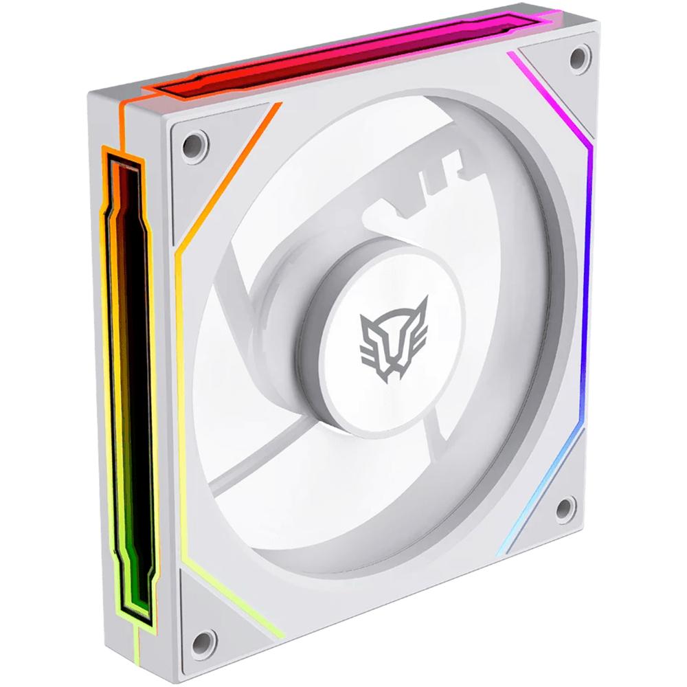 Ventilador Gamer BALAM RUSH EOLOX LINK EXL95 120mm ARGB Diseño Cuadrado PWM 4 Pin 1800RPM Blanco BR-942355