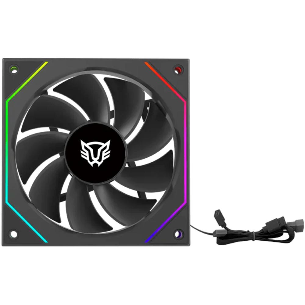 Ventilador Gamer BALAM RUSH EOLOX LINK EXL95 120mm ARGB Diseño Cuadrado PWM 4 Pin 1800RPM Negro BR-942348