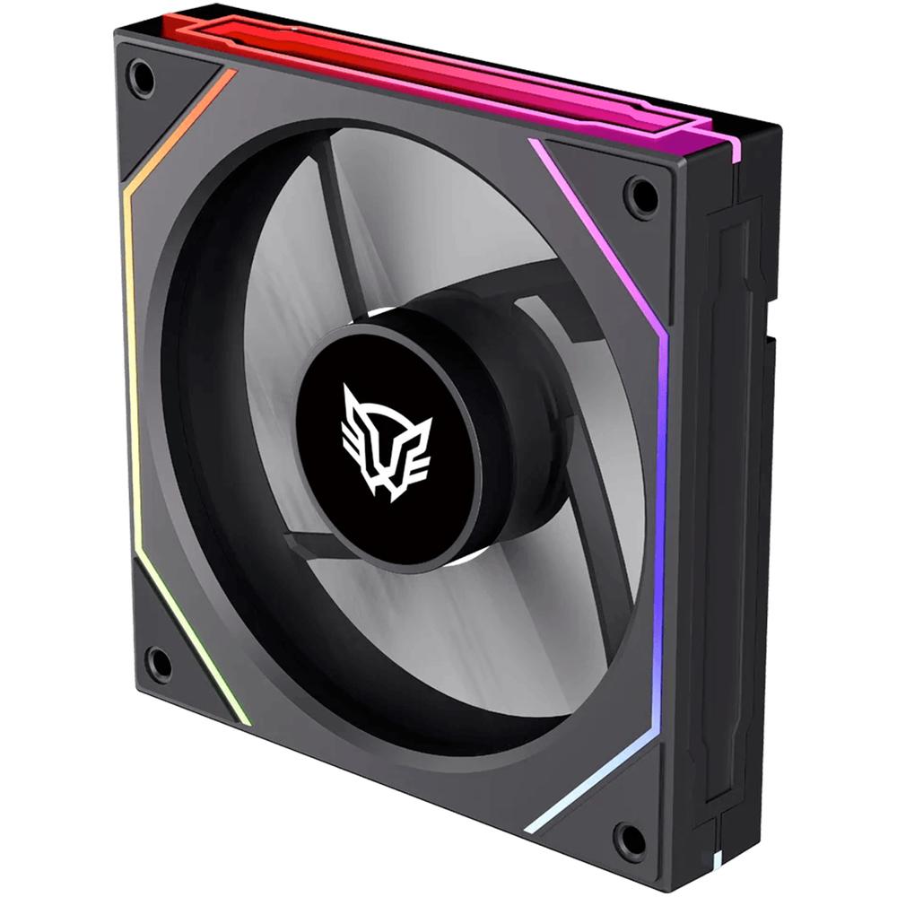 Ventilador Gamer BALAM RUSH EOLOX LINK EXL95 120mm ARGB Diseño Cuadrado PWM 4 Pin 1800RPM Negro BR-942348